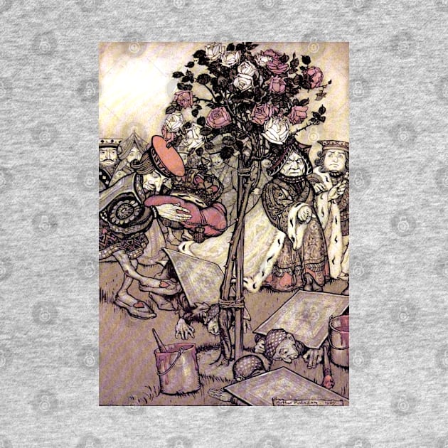 Painting the Roses Red - Alice in Wonderland - Arthur Rackham by forgottenbeauty